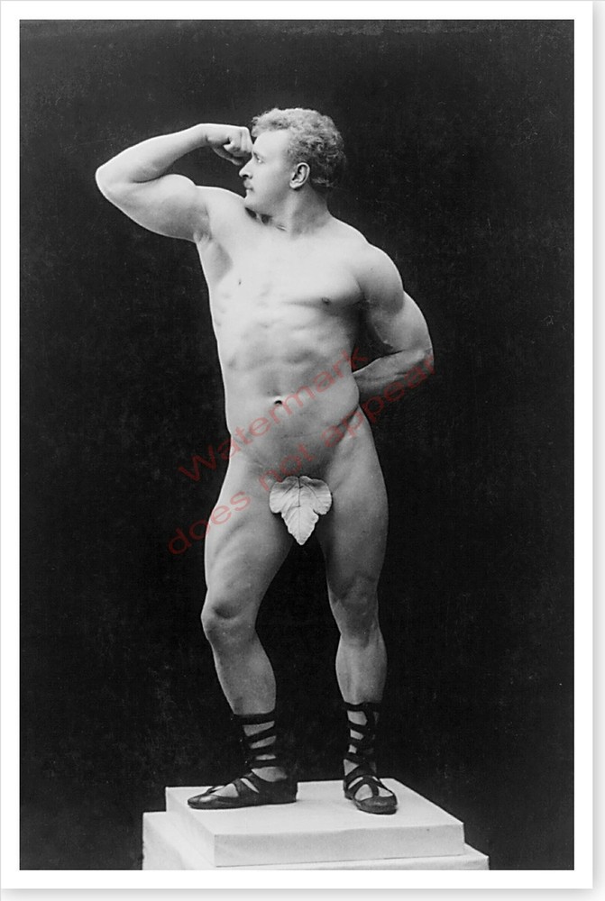Bodybuilder Eugene Sandow Nude Beefcake Silver Halide Photo Gay Interest