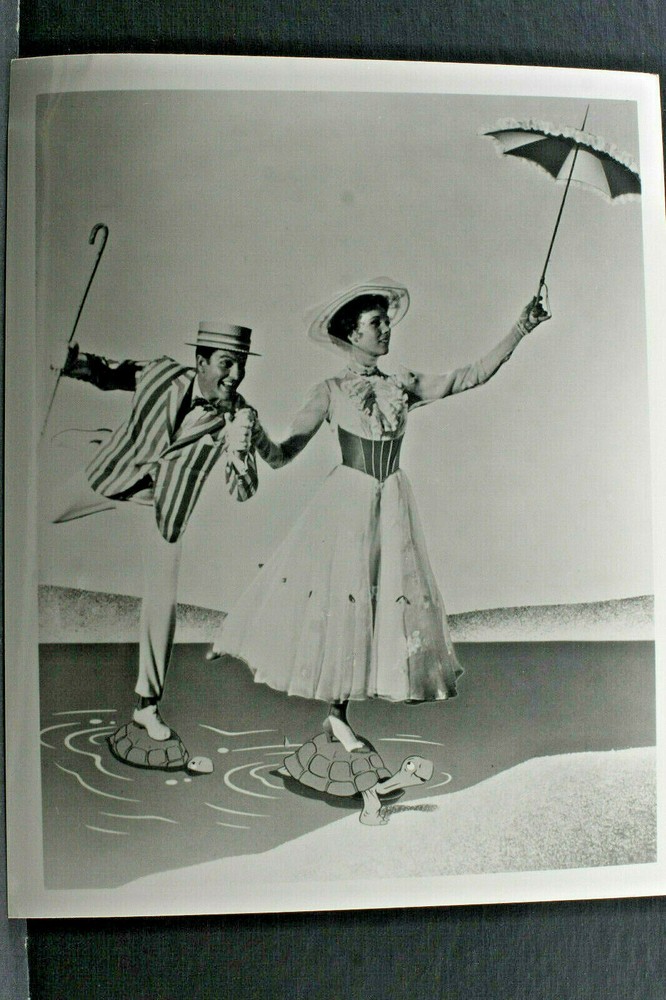 Julie Andrews Dick Van Dyke in Mary Poppins – 8×10″ Photo Print-Vintage L1160E