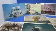 STUNNING 14 POSTCARDS TALL SHIPS GREAT ARTWORK 11 NEW 3 WRITTEN ON 1907 1910