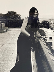 Large Original Silver Print Photo 1970 Vintage Asian Mannequin