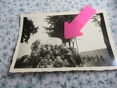 Original Photo Pretzel Beetle Bus Youth Group Frankfurt Main approx. 1950 9×6 cm