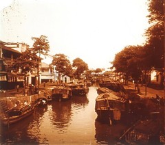 Vietnam Cholon Ho Chi Minh City River Photo Stereo Plate Glass C1910