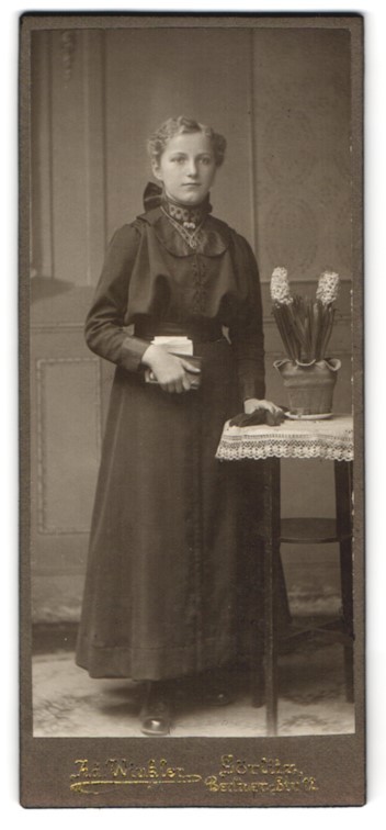Photograph Ad. Winkler, Görlitz, Berliner-Str. 12, teenage girl in dress