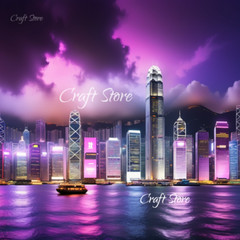 Digital Image Picture Photo Wallpaper Background AI City Building Night Lights