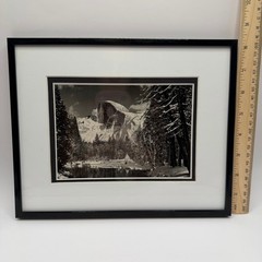Ansel Adams Half Dome Merced River Winter SR-15 Framed Lithographic Reproduction