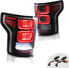 VLAND LED Tail Lights Compatible with [Ford F150 Pickup 2015-2020] with Red Turn