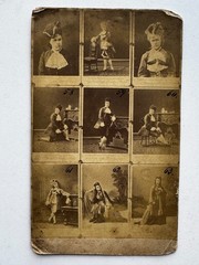 Rare Unusual Photo Cabinet Card Catalog Clara Ziegler 1880s Raschkow Germany