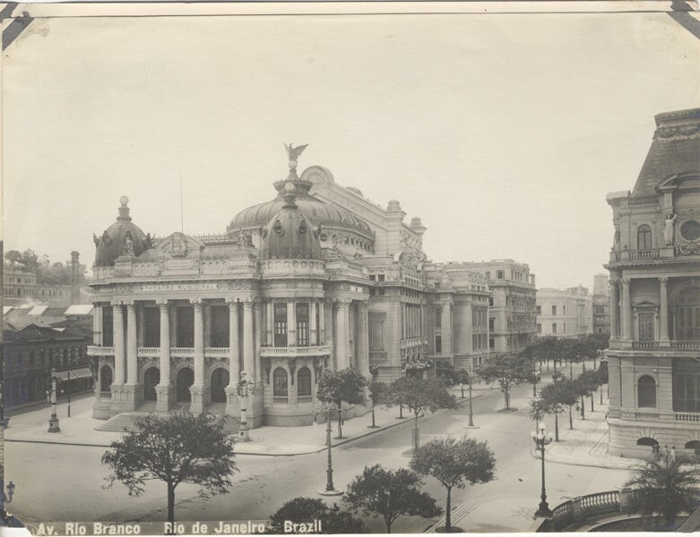 Rio De Janeiro Brazil Theatro Municipal Opera House Vintage Original 7×9 Photo