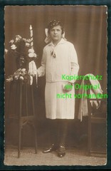 Wroclaw Silesia – Original Photo Communion Girl – Studio Urania ~1929 – AO93