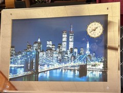 26x19x2 LED Lighted Picture Of NYC Skyline With Twin Towers