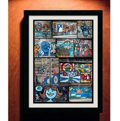 BRAZIL WALL GRAFFITI POSTER PRINT RIO DE JANEIRO COLLAGE STYLE 20×30