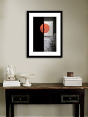 Palm Springs Shadows – 17 x 21 Framed Art Print, Black Elegant Slim Frame