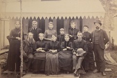 Antique Family Portrait Black and White Photograph, Leslie Hindman Auctioneers