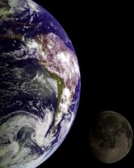New Space Photo: The Earth and Moon from Galileo Spacecraft, 1992 – 6 Sizes!