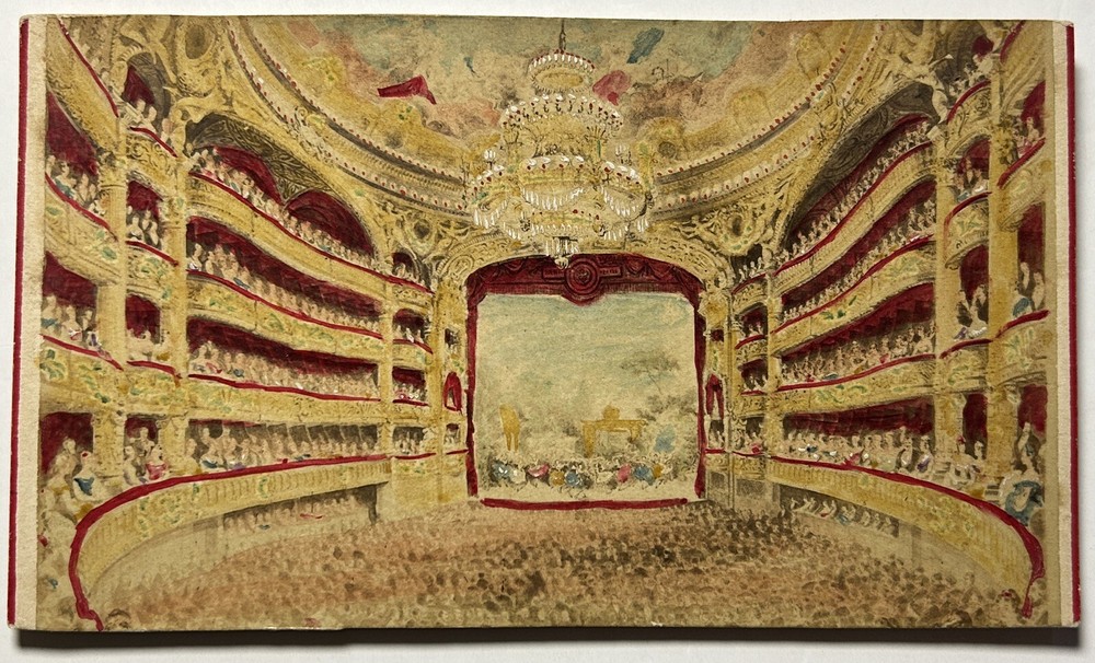 Opéra Photograph D’Une Color c1880 Vintage Albumin P86L3n2