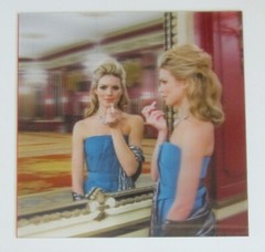 Girl in Mirror by Michael Brown Lenticular 3-D Picture Large 16×16 Out of Print