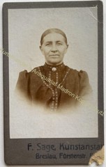 orig. CDV photo photograph woman lady fashion around 1910 Wroclaw Silesia legend