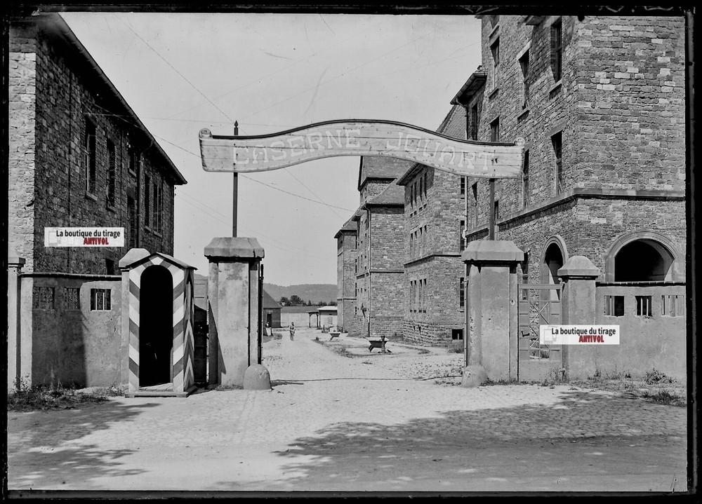 Old Black And White Photo Glass Plate Negative 13X18 Cm Camp Bitche Jouart