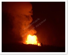 Evening Lava Eruption Kilauea Volcano Silver Halide Photo 2018