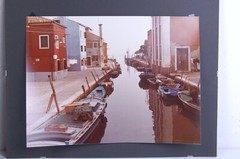 Pair Vintage Photographs Professional A Colours Burano Venice 1984 40 X 30 CM