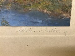 Signed Wallace Nutting 1921 «An Autumn Canopy» Hand Colored Photo ~ Framed