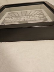 Framed black and white photograph Art Nouveau-style Paris Metro Station