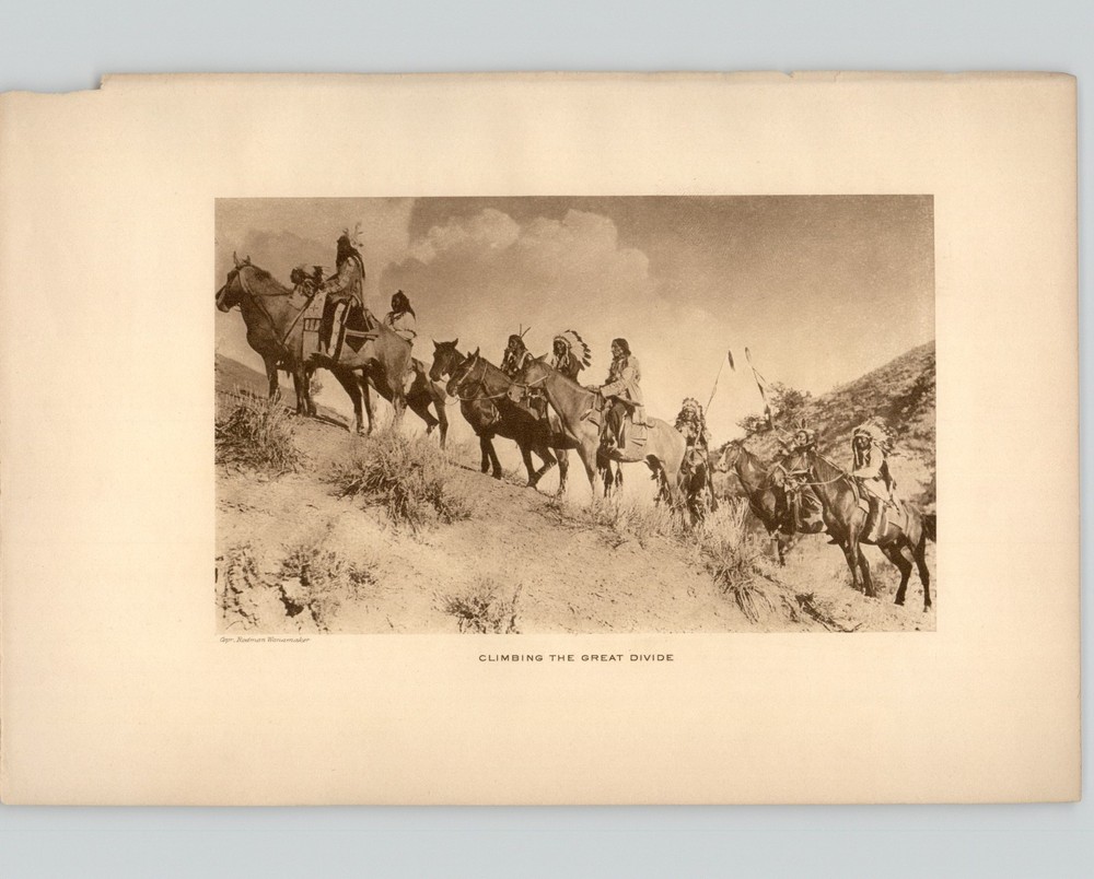 Wanamaker/Dixon «Climbing The Great Divide» 1913 Photogravure The Vanishing Race
