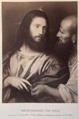 1870 PHOTOGRAPH RENAISSANCE ART TITIAN Christ of the Coin THE TRIBUTE MONEY RARE