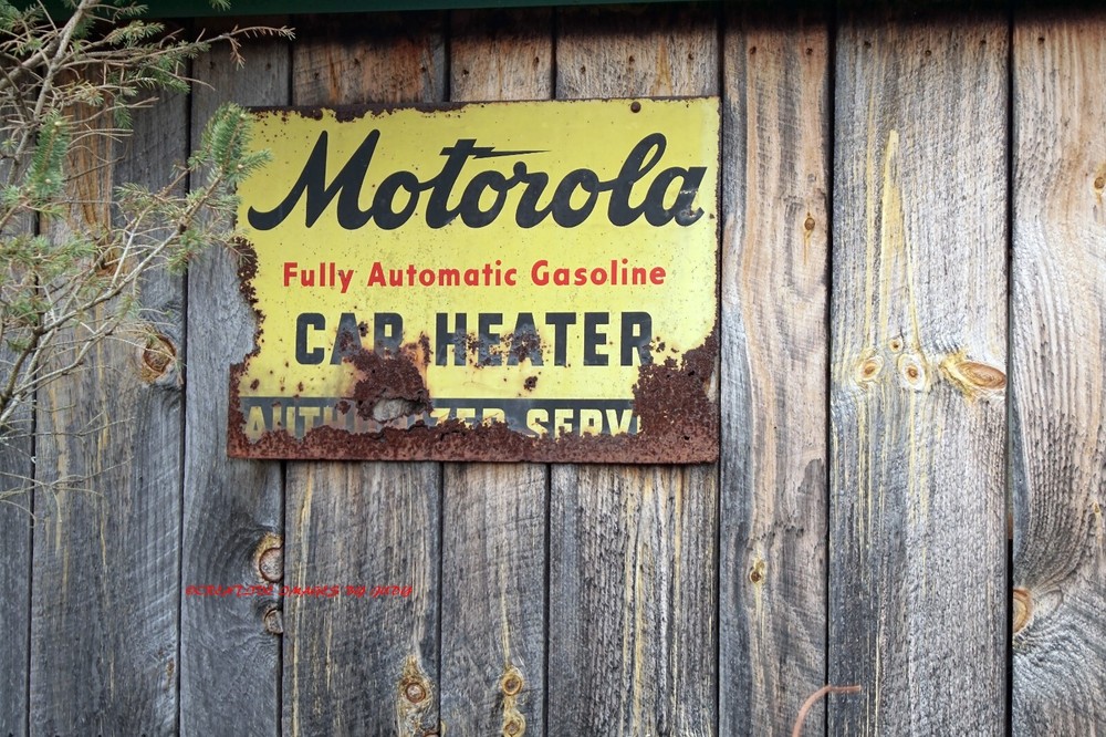 «»Rusty Motorola Car Heater» Antique Sign Wall Art