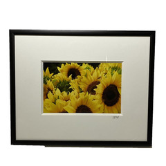 Sunflowers & Honeybees Framed Photo by RIB or RB Photos Frame 10 3/8″ x 8 3/8″