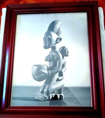 16″X14″ Wood Framed Vintage Photograph Of A Famous Clay Figurine Found By…