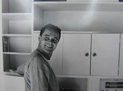 1956 photograph Jack Lemmon at home Roger Marshutz Photoplay Magazine stamp