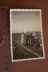 Great Old Photo Family Neighbors inspect New Motorcycle BMW?