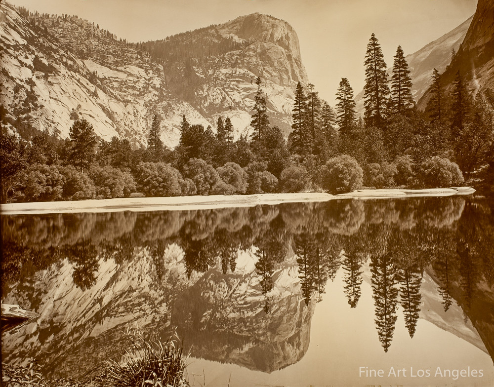 Eadweard Muybridge Photo, «Mirror Lake With Reflections, Yosemite» 1872