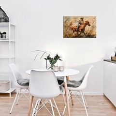 Western Cowboy Wall Art Pictures Cowboys on Horseback Horses on Dusty Ranch W…