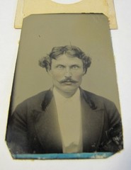 Antique 1800’s Civil War Era Tintype Photograph Man w/ Intense Stare