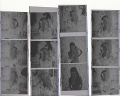 Hendrickson PHOTO Contact Sheet & Negatives Pretty Blonde Curly/Punk Wig Bikini