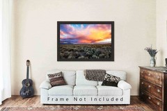 Southwest Photography Print – Storm Clouds Over Sagebrush near Taos New Mexico