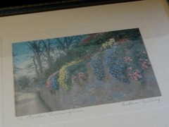 Wallace Nutting A Garden Running Over Signed Original Matt and Frame
