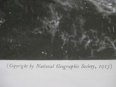 Original 1913 B&W Panorama Photo ROBSON PEAK Canadian Rockies Glaciers Berg Lake