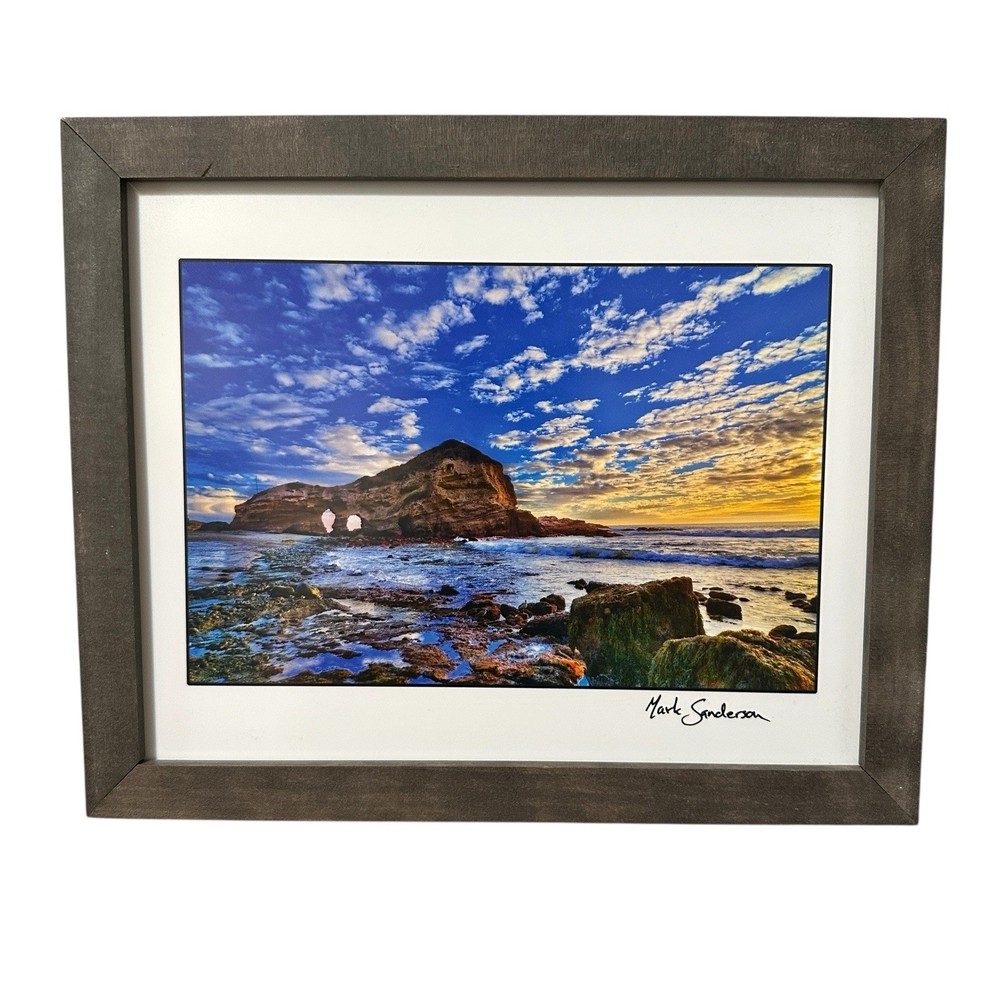 Whale Rock At Three Arch Bay Laguna Beach Framed Art Photo by MARK SANDERSON