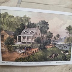 Lithograph. NOS. Currier & Ives. Four Seasons. Set Of Four Prints. American.