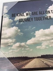 Art Photography Canvas Open Road Journey 11.5” x 11.5” x 1.25” Blue White Brown