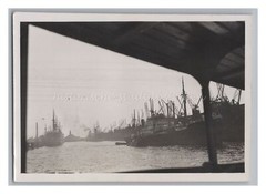 Hamburg 1935 – port ships steamer – old photo 1930s