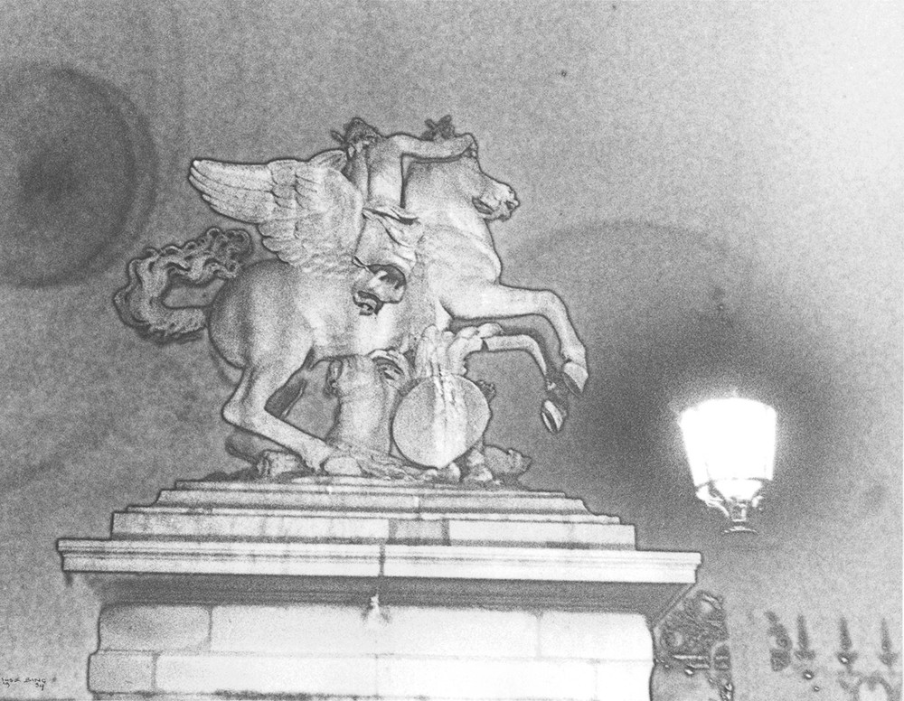Ilse BING: Cheval de Marly, Paris, 1934 / Silver print / Ptd 1986 / SIGNED!