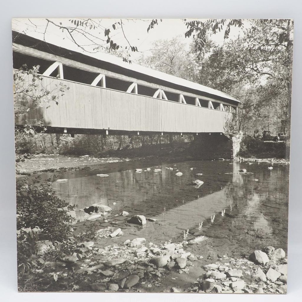 Black & White Covered Bridge Landscape Photography W. Galen Barton 1960’s