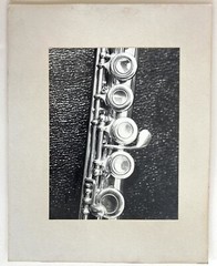 Vintage 40s Oakland Jazz Flute Photograph Music Print MCM 9″ Bay Area Art Photo