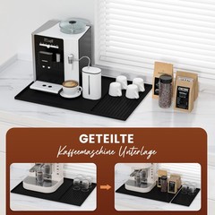 Silicone Mat Pad for Coffee Maker, Large Silicone Mat with Edge 60 x…
