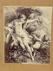 Curiosa Albumen Photograph Engraving François Boucher A. Calavas Paris 1875