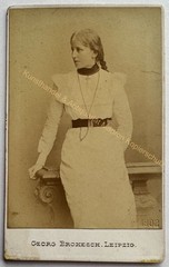 orig. CDV photo photography woman lady picture old fashion 1902 Brokesch Leipzig